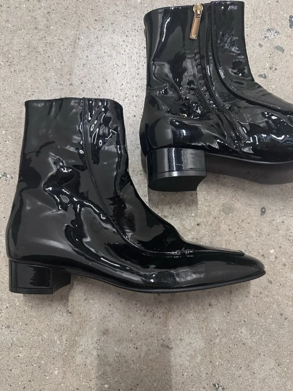 HERBERT LEVINE Shadow Ban 30 Patent Boots Black - Picture 5 of 7